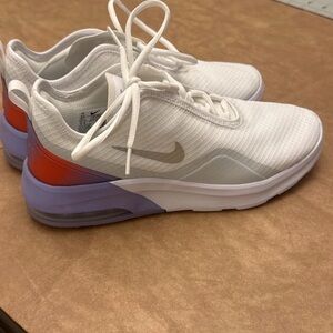 Nike White and Lavender Air Max Sneakers